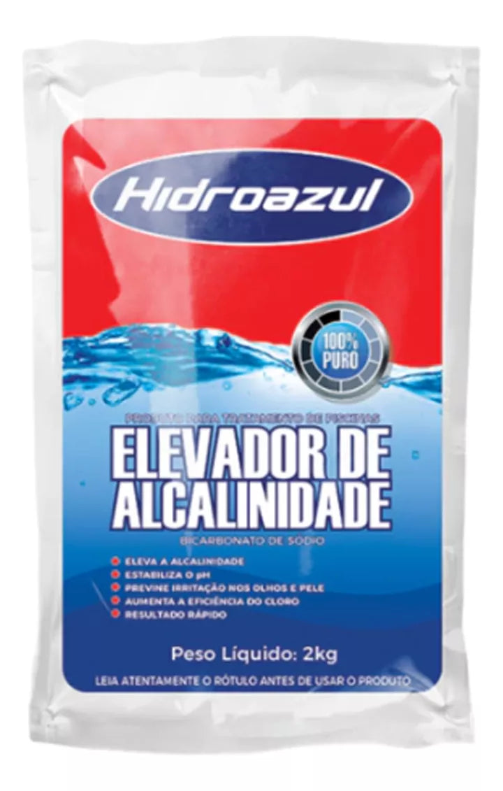 Elevador De Alcalinidade Para Piscina 2 Kg Hidroazul